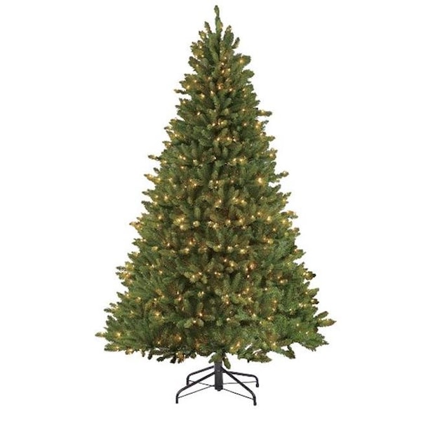 Puleo Puleo 7.5 ft. PreLit Fraser Fir Pencil Tree Artificial Christmas